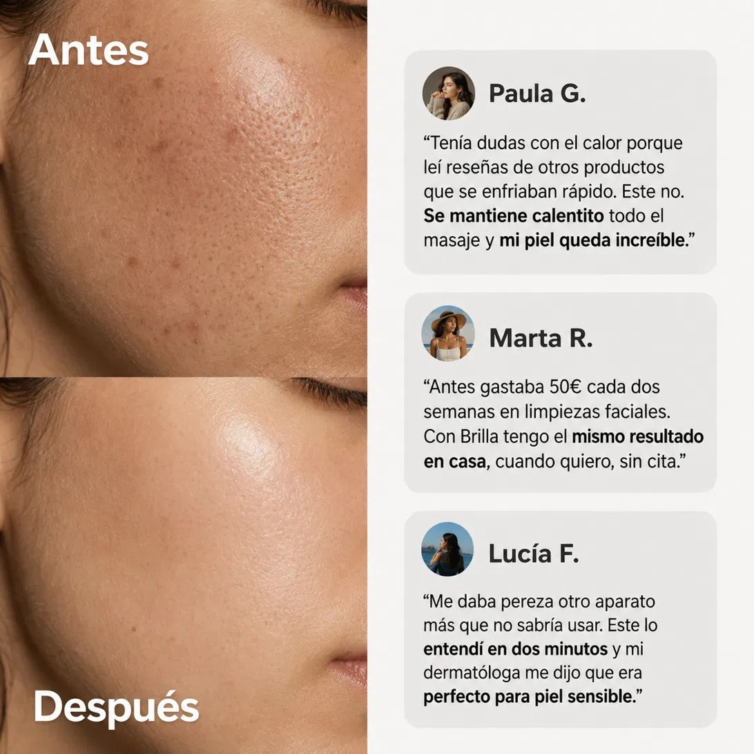 Cepillo Limpiador Facial con Calor Brilla™
